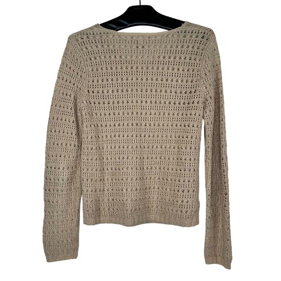 Ann Taylor Crochet Linen Blend Sweater XS - Picture 2 of 9